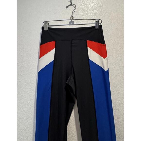 P.E Nation Women’s Size Small Time Out 7/8 Legging Red White Blue Stripe Gym - Picture 3 of 5